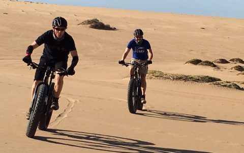Eugene Biking in namib desert