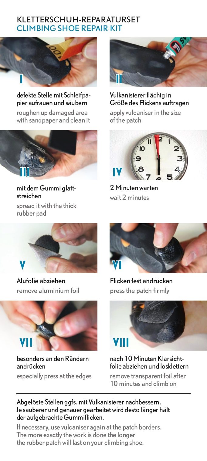 VERTICAS Instrucciones para el parche de zapatos